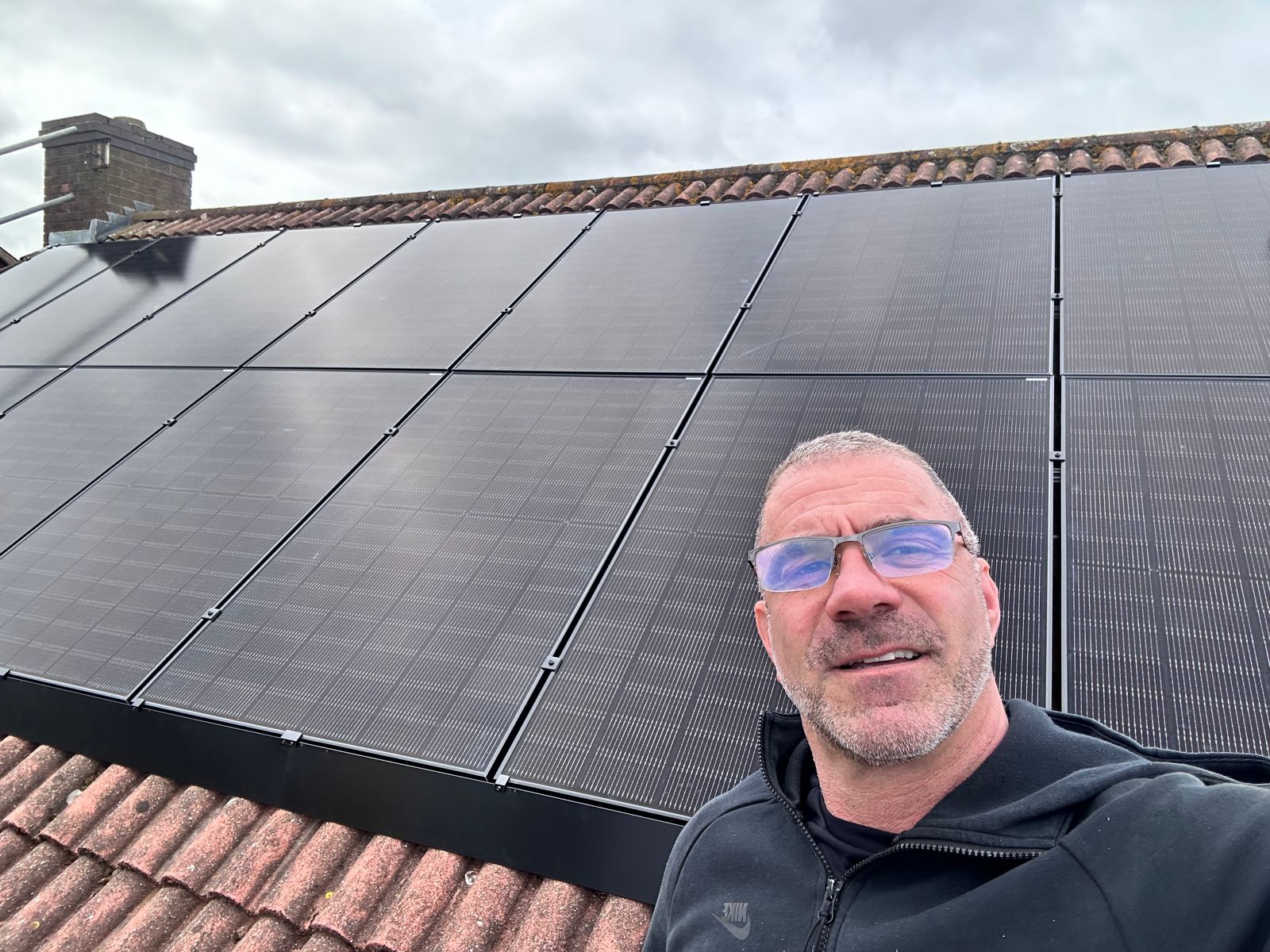 James from RenewAGen on a completed solar install